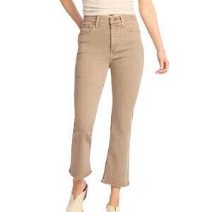 Pistola Lennon High Rise Crop Boot Cut Stone Tan Beige Crop School Denim Jeans